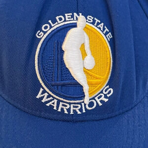 RARE NBA Logo x Golden State Warriors Flexfit Baseball Hat by Adidas, Size L/XL